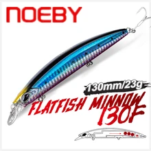 NOEBY – Leurre méné rigide flottant Jerkbait, appât artificiel Wobbler idéal pour la pêche au brochet, 130mm, 23g 