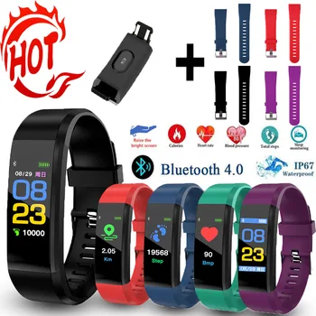 

115 Plus Clock Bluetooth Smart Watch Fitness Tracker Bracelet Intellige Wristband Intelligent Remind Take Medicine Drink Water