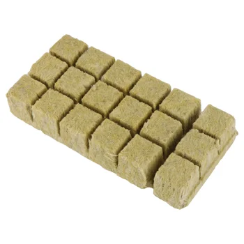 

18 Pcs 1.5 Inch Soilless Hydroponic Mineral Wool Vegetables Cultivation System Gardening Tools Moisturized Planting Seedlings Bl