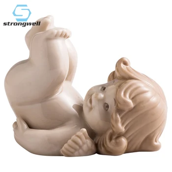 

Strongwell Lovely Fairy Angel Baby MIniature Model Creative Ceramic Figurines Home Decoration Accessories Kids Bedside Decors