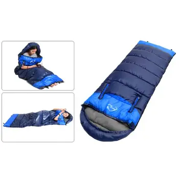 

Durable Splicing Clothes Sleeping Bag Envelope Type Lightweight Portable Damp-proof Waterproof Thermal Zip Winter Camping Tool