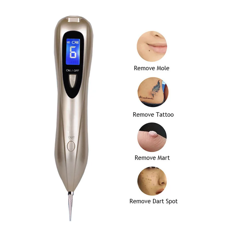 Prix Le plus nouveau Laser Plasma stylo taupe enlèvement tache sombre dissolvant LCD soins de la peau Point stylo peau verrue étiquette détatouage outil soins de beauté
