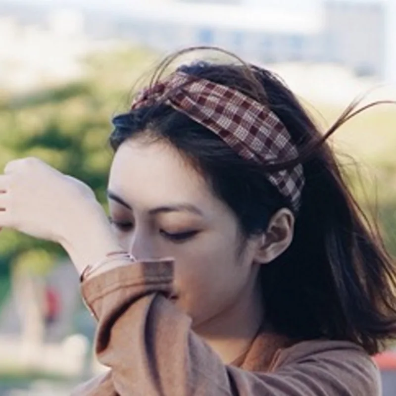 

Korean-style Milk Tea Brown Thousands of Birds Sub-Large Rims Hair Band Headband Explicit Elegant Headband British-Style Hair Ba