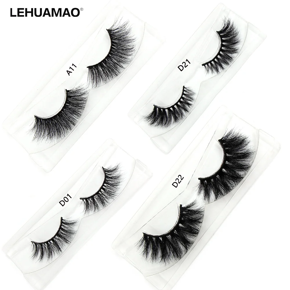 

LEHUAMAO Mink Eyelashes 3D Mink Lashes reusable lashes thick soft False Eyelashes Natural Fluffy Eyelash Makeup Dramatic Lash