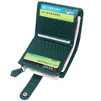 

Women Python Pattern Leather Short Wallet Python Pattern Leather Wallet Women Pocket Coin Purse Bag Snake Card Wallet