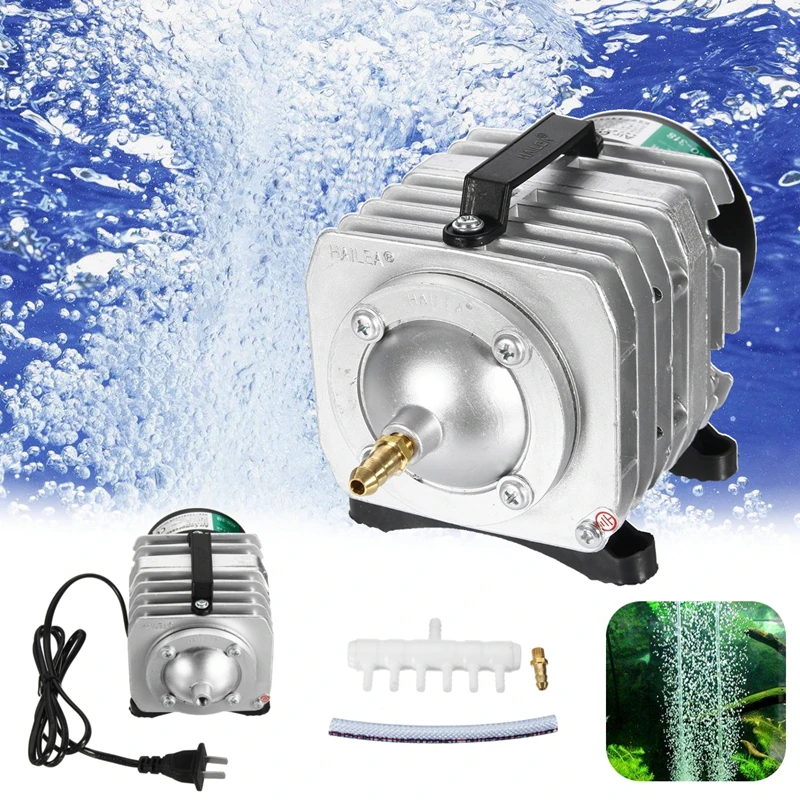 

Oxygen Pumps 55W 82L/min Air Pump AC 220V Hydroponic Aquarium Fish Tank Air Compressor Pond US Plug Tank Fountain Tool Sets