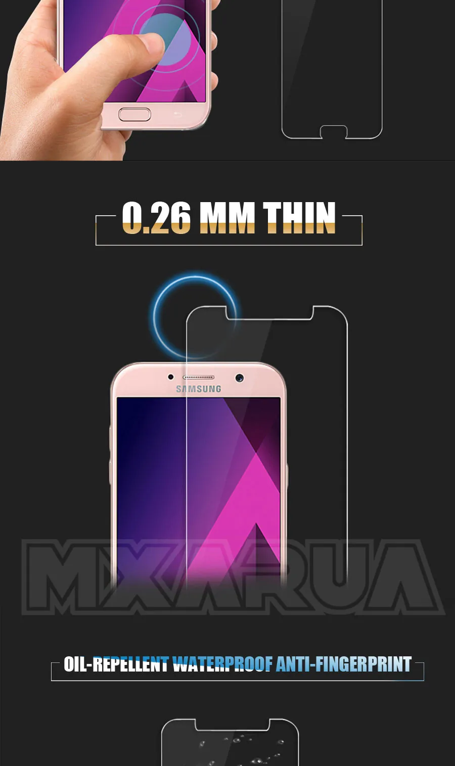 9H закаленное стекло для samsung Galaxy A7 A5 A3 Защитная пленка для экрана для samsung A6 A8 Plus A9
