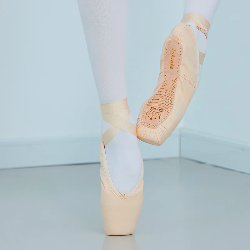 Ballet Pointe Shoes Sansha Pink Canvas Upper Paper Sole Dance Shoes For Beginner Kids Adult CP,ballet shoes