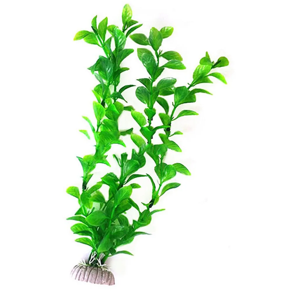 

26cm Long Plastic Green Grass Aquarium Decor Water Sea Weed Fish Tank Decor