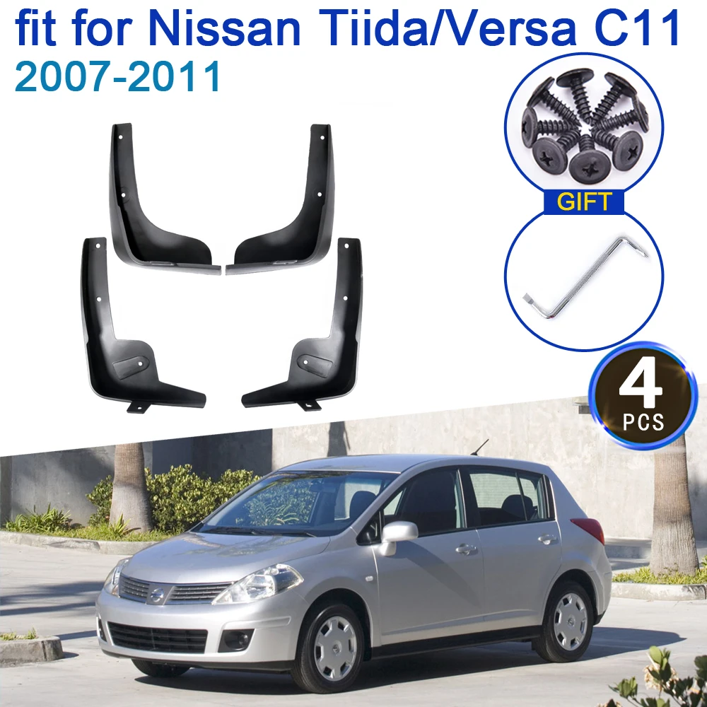 Для Nissan Tiida Versa C11 2007 ~ 2011 хэтчбек и седан автомобиля брызговик 4x крыло брызговиков