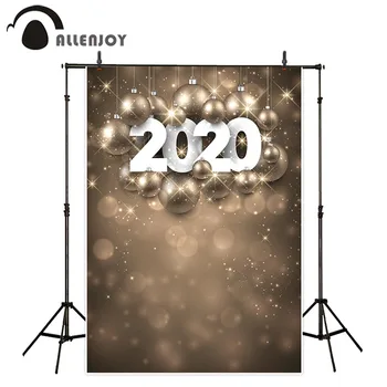 

Allenjoy 2020 New Year Photo Zone Decor Light Ball Glitter Bokeh Pastel Grand Event Background Cloth Adult Baby Party Wallpapers