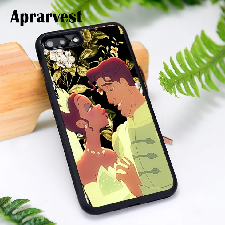 Aprarvest Silicone Phone Case Cover For iPhone 6 6S 7 8 Plus 5 5S SE X XS MAX XR Princess and the Frog Flowers Navine Tiana |