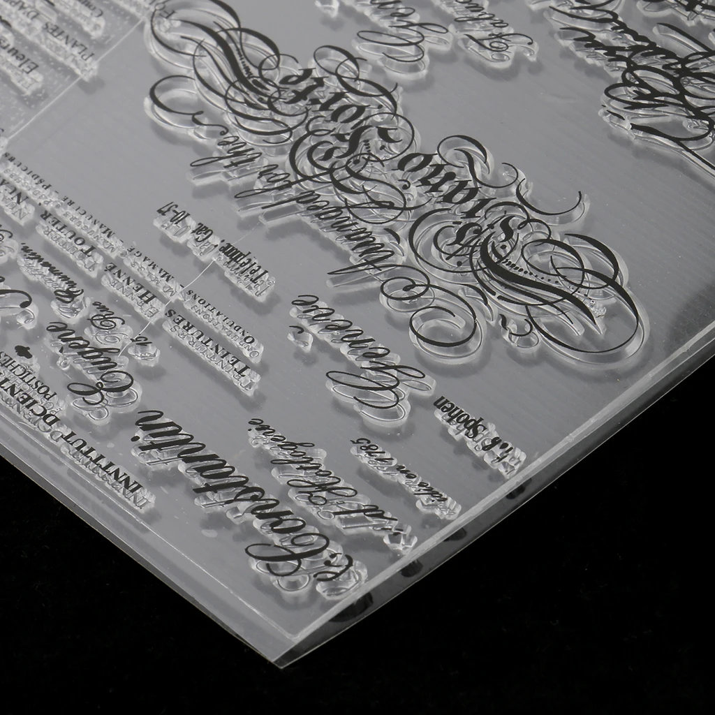 Silicone Clear Rubber Stamp English Decors For Scrapbooking DIY Album Cards