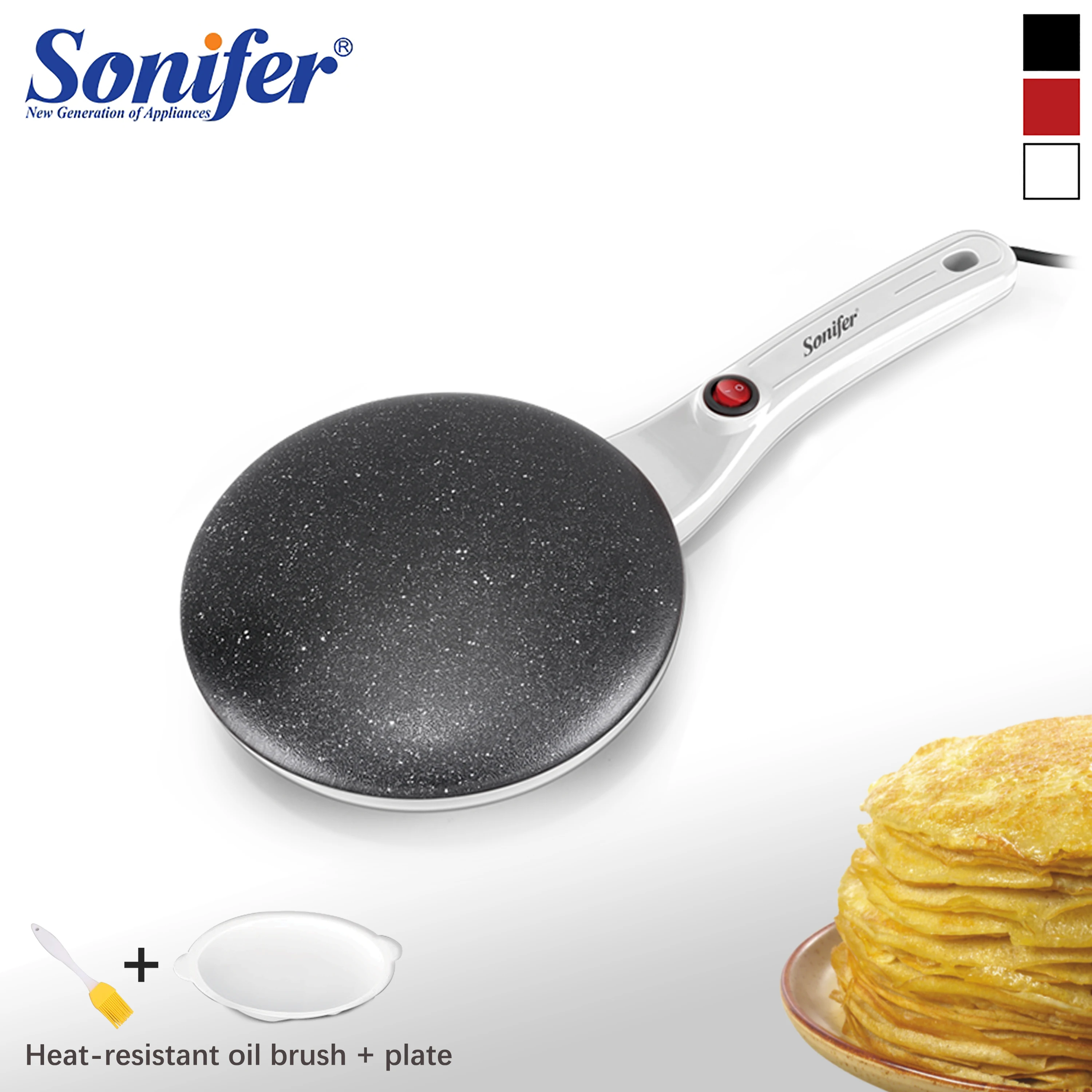Electric Crepe Maker Pizza Pancake Machine Non-Stick Griddle Baking Pan Cake Machine Kitchen Cooking Tools Sonifer