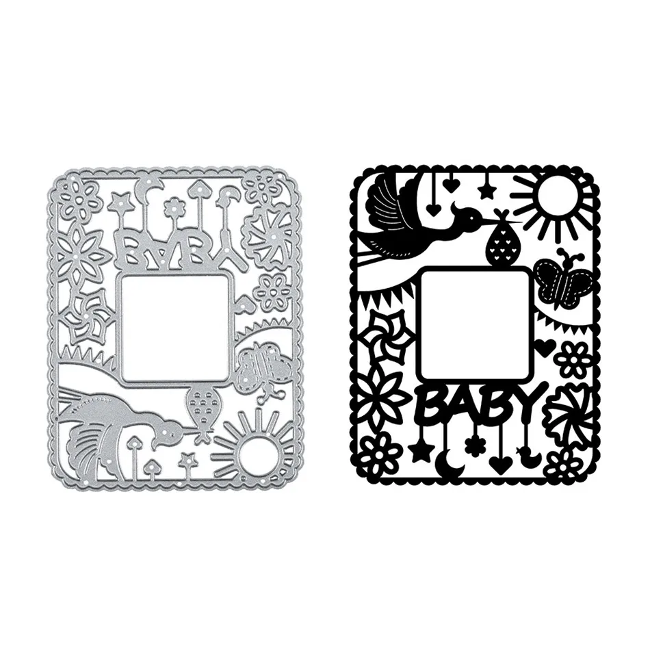 

YaMinSanNiO Frame Metal Cutting Dies New 2019 Birds Butterflies Sun Scrapbooking Album Die Cut Embossing Stencil Decoration Dies