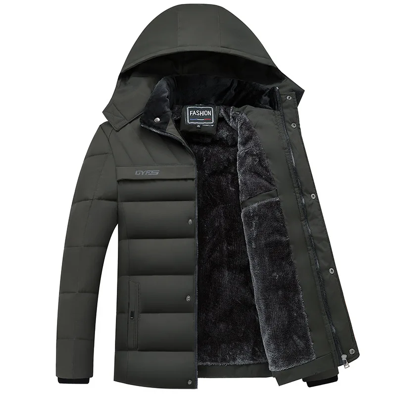

Men's Down Jacket Winter Jacket Cotton Jacket and Overcoat Men's Parkas Men's Winter Hooded Coat Down Cotton Suit Windbreaker
