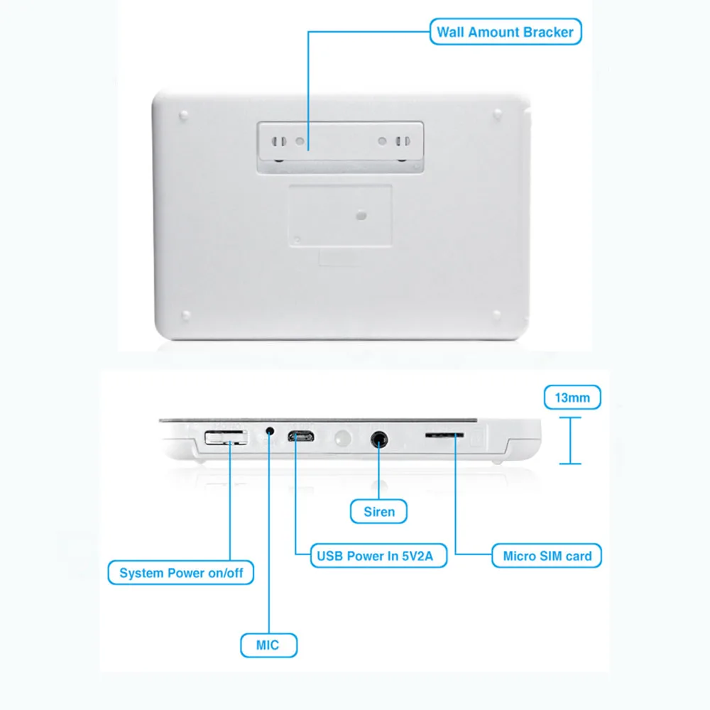 Sistema de Alarme Segurança do Assaltante Remoto com Telefone em Casa Gsm sem Fio em Casa Wifi Alarme Incêndio Controle ys App 13 Ys wifi gsm sem fio em casa