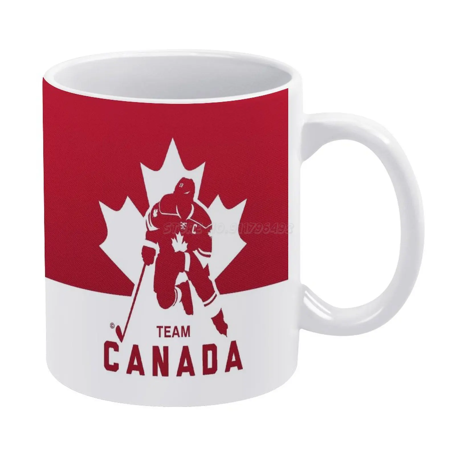 TEAM DESIGN BY SUBGIRL White Mug Coffee 330ml Ceramic Home Milk Tea Cups and Mugs Travel Gift for Friends Canada Ice Hocke | Дом и сад