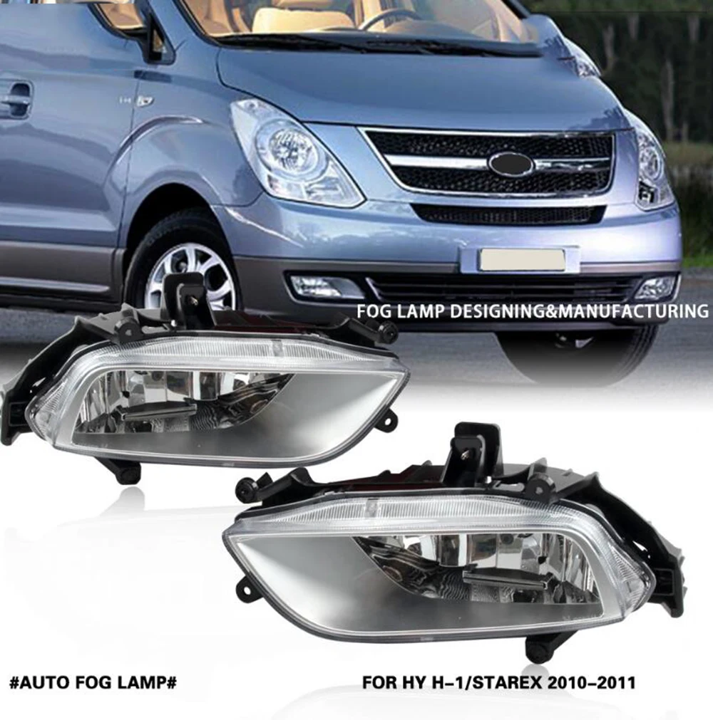 

JanDeNing Car Fog Lights For Hyundai H-1 /Starex 2010 2011 Front Fog Lamp Light Replacement Assembly kit (one Pair)