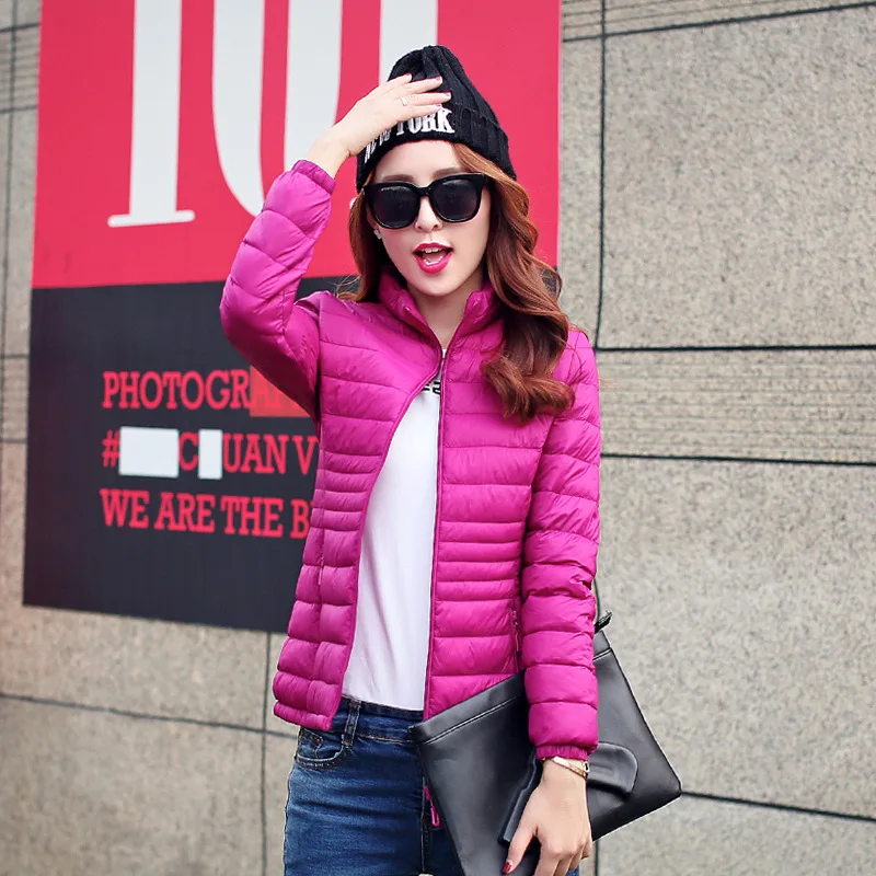 

Winter New Style Thin Cotton-padded Clothes Women's Short Korean-style Stand Collar Small Cotton-Padded Jacket Slim Fit down Jac