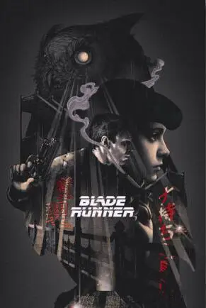 Бегунок лезвия популярный фильм Художественная печать Шелковый плакат домашний