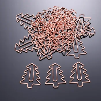 

24pcs Paper Clip Practical Christmas Tree Cartoon Stationery Paper Clips File Clips for Office School