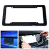 Black Carbon Bracket w/ Screws,Universal American License Plate Frame Auto AccessoryFiber Number Plate TAG Cover for Front Rear ► Photo 2/6