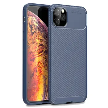

50pcs/lot Case For iPhone 11 Carbon Fiber Anti-Scratch Rugged Soft TPU Back Cover For iPhone 11 Pro Max