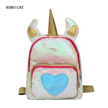 

Fashion Unicorn Sequin Backpack for Teenagers Girls Cute Cartoon Schoolbag Fantasy Children Daypack Mochila Infantil Escolares