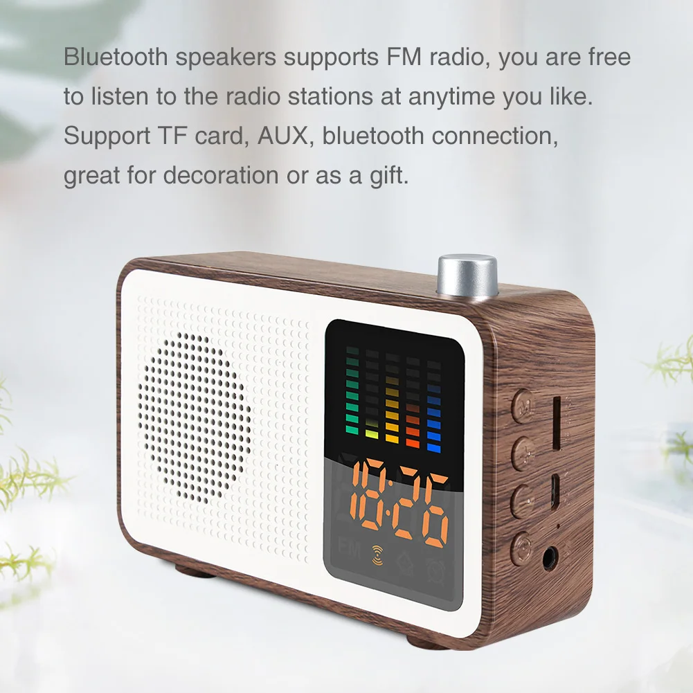 Bluetooth динамик современный Ретро украшение многоцелевой музыкальный Будильник usb зарядка FM Радио беспроводной спальня цифровой стерео