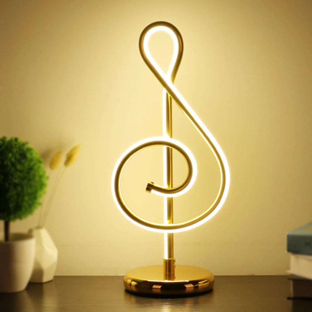 

Musical Note Modern Aluminum Button Decorative Home Dimming Heat Dissipation Led Study Practical Table Lamp Reading Light