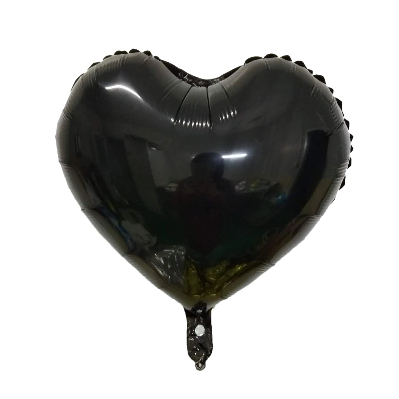 5pcsblack heart 5 шт. 18 дюймов фольга из розового золота Звездные воздушные шары украшения на день рождения Дети Взрослые воздушные шары с сердцем свадебный декоративный для Бэйби шауэра globos - Цвет: 5pcsblack heart
