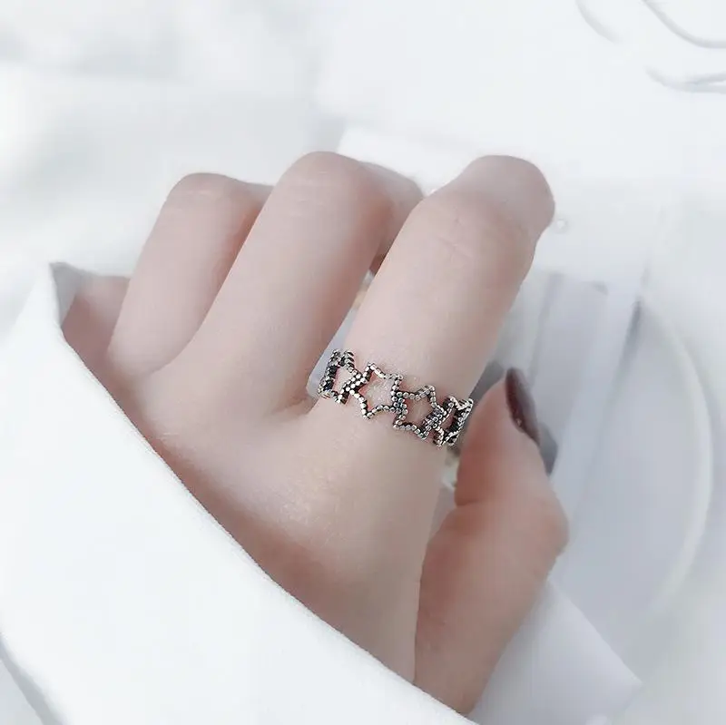 Bijoux Модные кольца для мужчин и женщин из стерлингового серебра 925 пробы, большие открытые кольца, свадебные украшения вечерние подарки