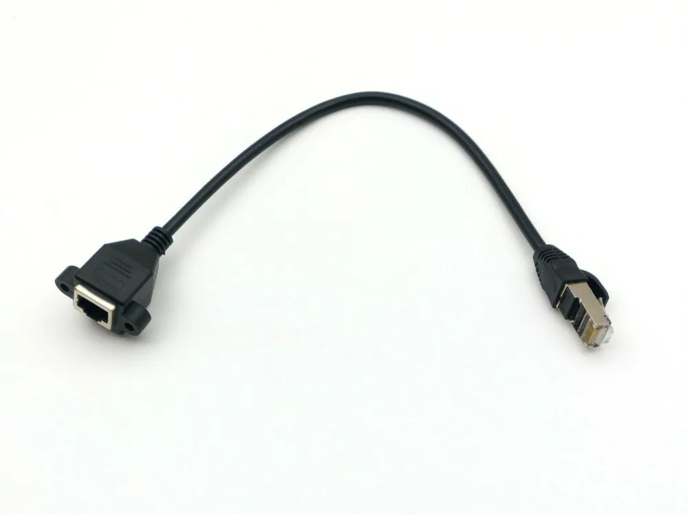 RJ45 мужчин и женщин винт Панель Крепление Ethernet LAN Сетевой удлинитель