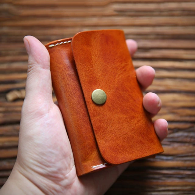  The Tanned Cow Slim Minimalist Wallet for Men Women