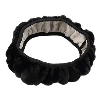 

3 pcs/set Charm Warm Long Wool Plush car Steering Wheel Cover woolen Car Handbrake Accessory hot selling