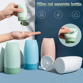 

Travel Cosmetic Bottle Container Silicone Hand Sanitizer Tank 90ml Sponge Container Drainboard Soap Holder
