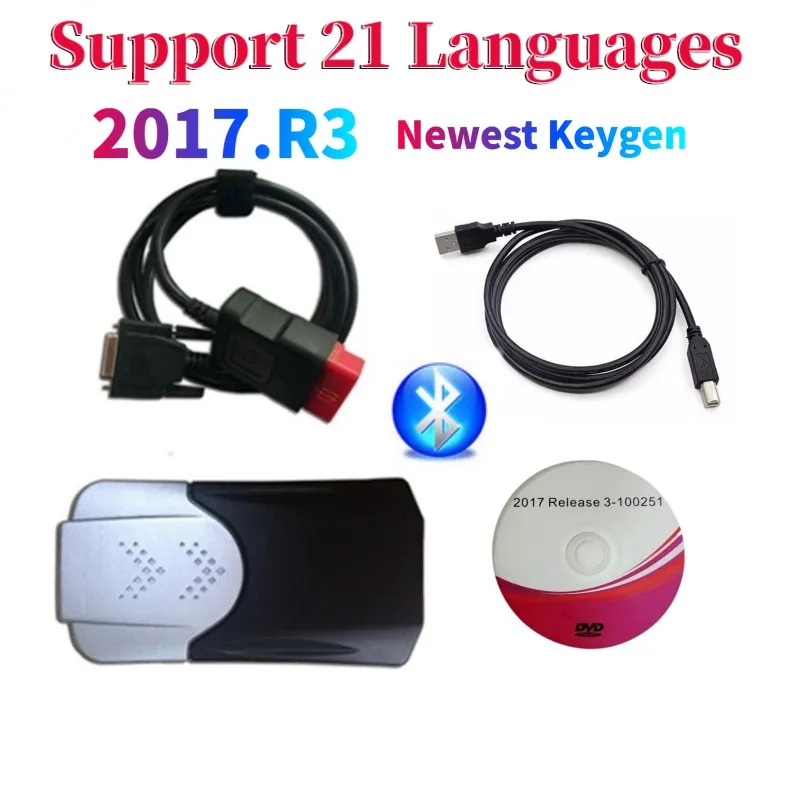 Herramienta de diagnóstico OBD para coches y camiones delphis vdijk autocoms pro, 2021. R3 keygen vd ds150e cdp Bluetooth vd tcs, novedad de 2017