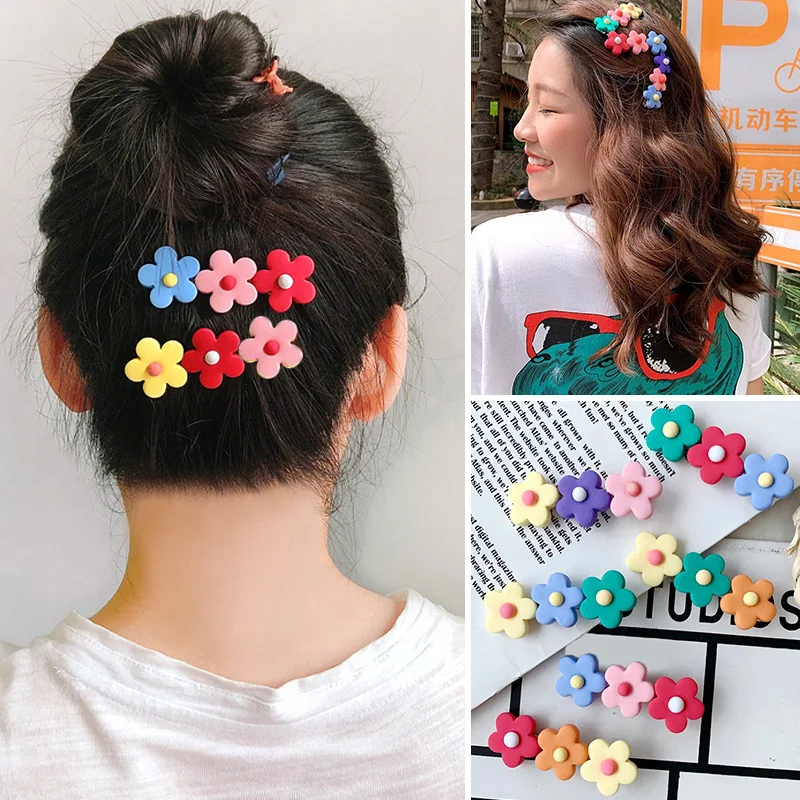 

Fashion Women Girls Colorful Silica Gel Flower Barrette Sweet Hairpin Hair Clip Hair Styling Accessories Headwear Headdress