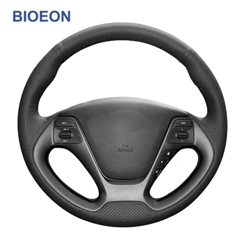 

Black PU Artificial Leather Steering Wheel Cover for Kia K3 2013-2018 Ceed Cee'd Cerato 2013-2018 Forte Koup Forte5 2014-2018