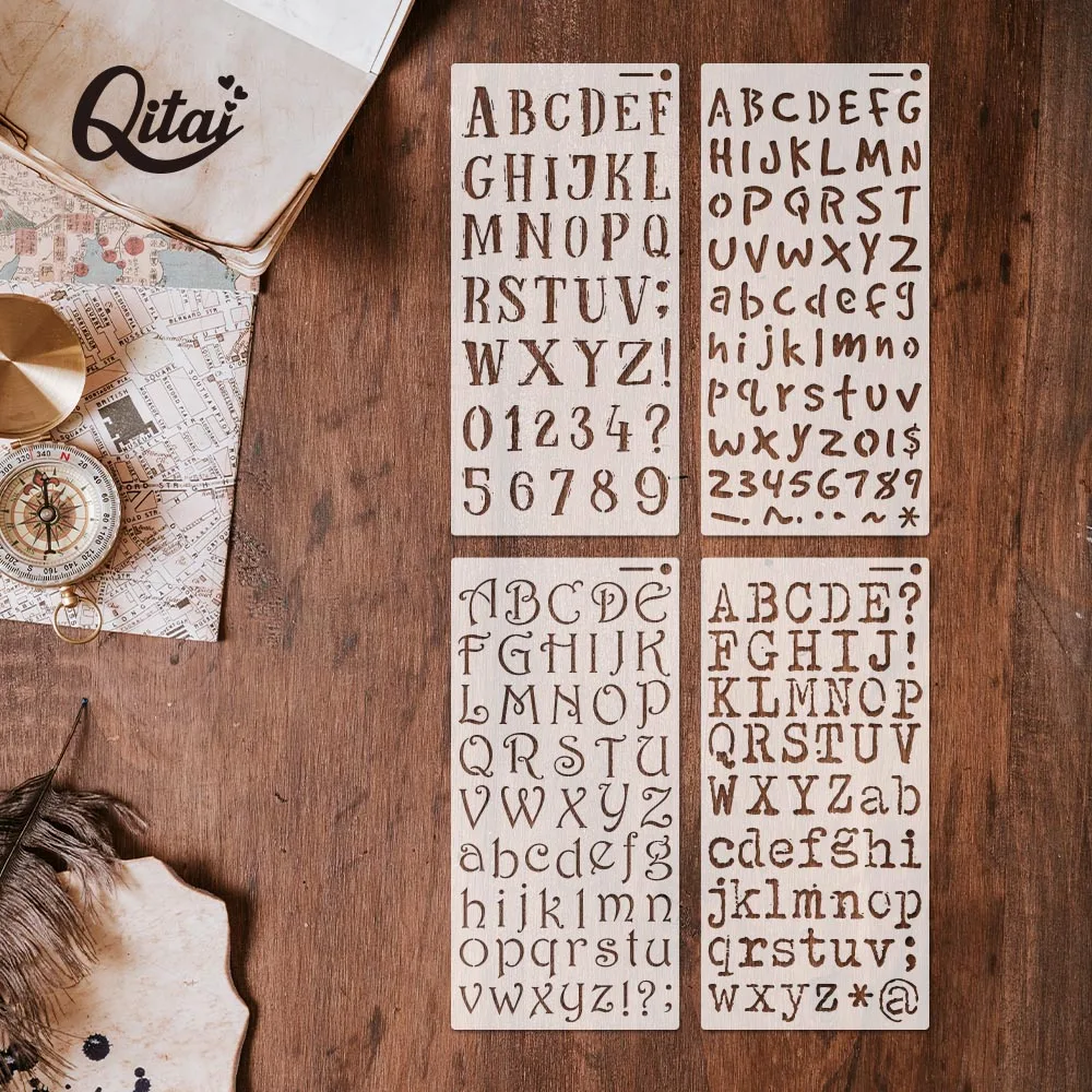 Qjing 31 см x 15 см 1 шт. ремесло DIY Скрапбукинг трафарет с алфавитом для стен штамп для росписи альбом декор Тиснение бумажная карта STC003