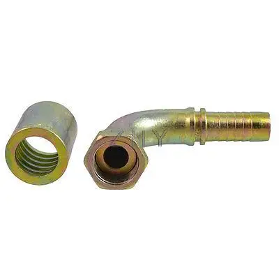 

3/4" PT Threaded Hydraulic Flat Tube End Right Angle Oil Piping Connector