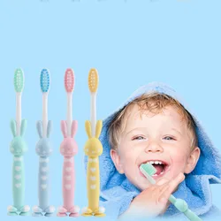 1pc Children Cartoon rabbit Pattern Toothbrush Oral Teeth Care Kids color random