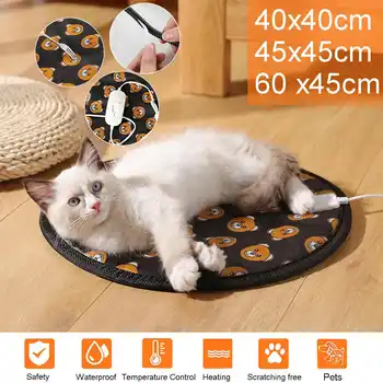 

Pet Warm Electric Heated Pad Mat Waterproof Carpet For Animals Pet Waterproof Fabric Blanket Heaters Carpet Winter Heating Pad