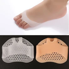 1 пара, разделитель пальцев ног, защита от боли, мягкий силиконовый коврик для передней части стопы, Многоразовые Дышащие соты, Нескользящие, моющиеся