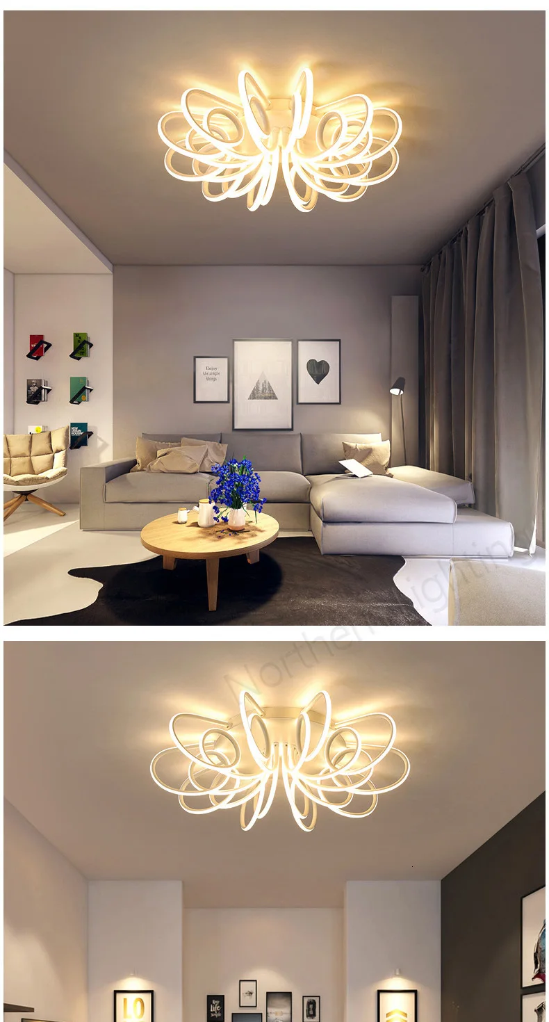 Современный светодиодный светильник для гостиной, спальни, столовой, люстра, потолочный светильник, освещение для дома