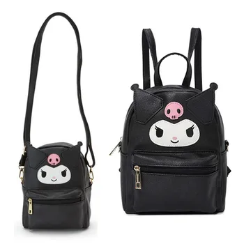 

Cute My Melody Cinnamoroll Kuromi PU Leather Shoulder Messenger Bag Small Back Pack Crossbody Bags for Women Girls Sling Bag
