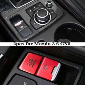 

EPB Button Cover Trims Brake Autohold Decor For Mazda 3 6 CX5 2pcs/Set