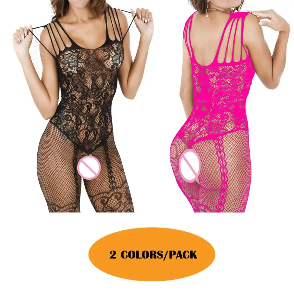 Женский комплект из 2 цветов сексуальные чулки в сетку нижнее белье без размера