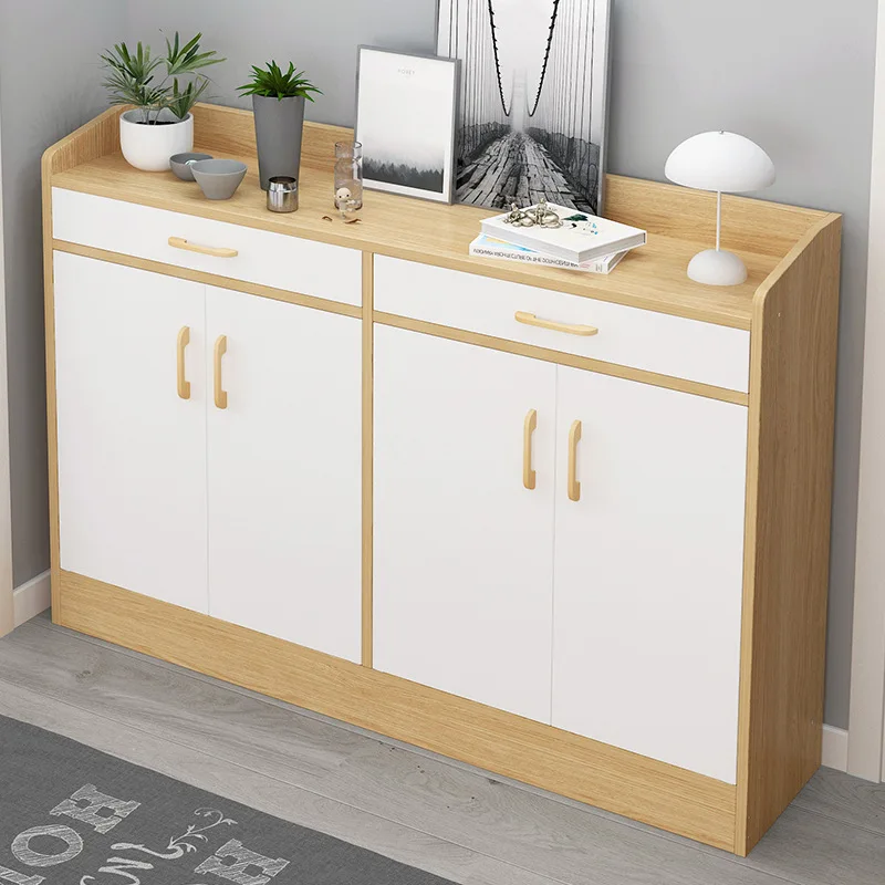 

Simple Shoe Cabinet Household Large Capacity Shoe Door Sideboard Multi-functional Cabinet Sub-Northern European-Style Modern Sto